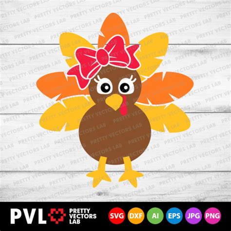 Girl Turkey Svg Thanksgiving Svg Dxf Eps Png Fall Cut Files Etsy