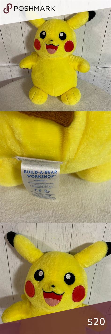 Pokemon Build A Bear 18 Pikachu Stuffed Plush Bab Stuffed Animal Plush