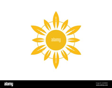 Orange Sun Logo For Your Company Sunburst Icon Abstract Creative Sun