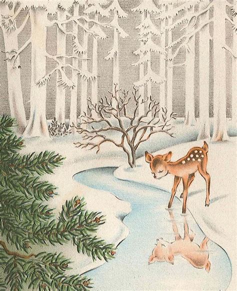 We did not find results for: Very Merry Vintage Syle: Vintage Christmas Card {Vintage Deer in Snow Covered Woods}