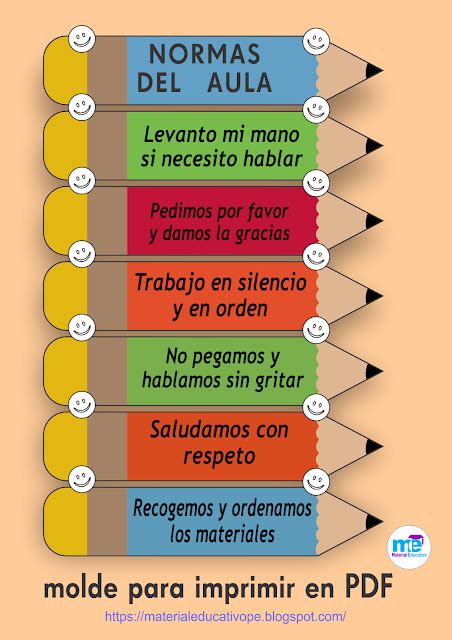 📚 【 Plantillas Y Modelos De Reglas Del Aula Y O Acuerdos De