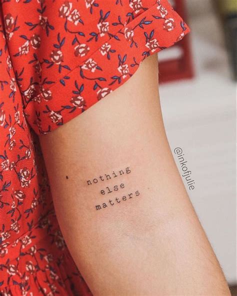 When nothing else matters by michael leahy, the times, january 15, 2005. Nothing Else Matters | Delicate tattoos for women, Small ...