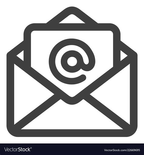Open Email Flat Icon Symbol Royalty Free Vector Image