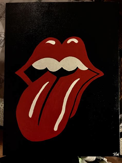 “rolling Stoned” Acrylic Rolling Stones Inspired Artwork By Hanna