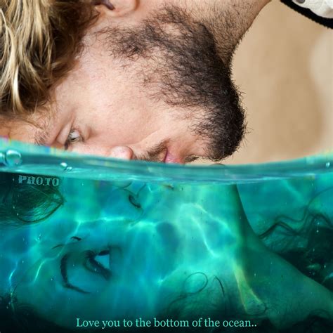 A Photo Of A Kissing Couple Is Turned Into A Split Shot Air Water Photo Underwater Photos Photo