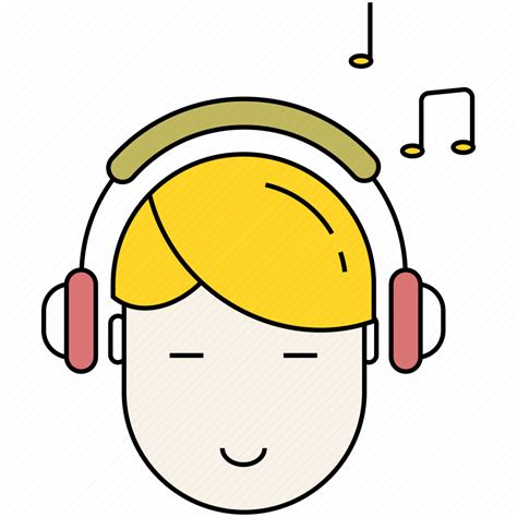 Headphones Leisure Lifestyle Listen Listening Music Icon