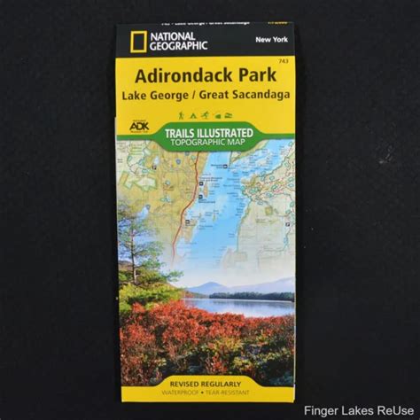 Lake George Great Sacandaga Adirondack Park Map National Geographic