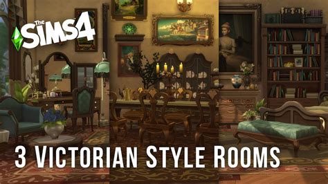 The Sims 4 Speed Build 3 Victorian Style Rooms Youtube