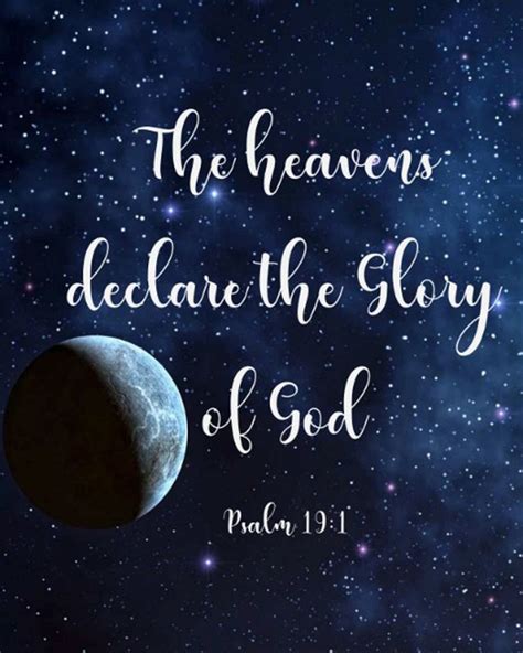 The Heavens Declare The Glory Of God Psalm 191 Instant Download Bible Verse Art Scripture