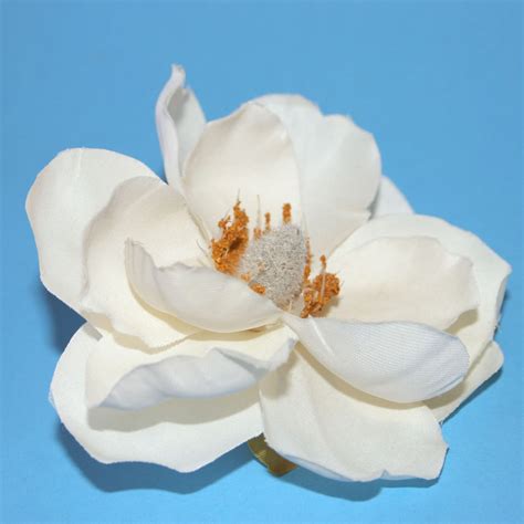 Artificial flowers magnolia branch in blush pink. Large Cream Magnolia Artificial Flowers Silk Flowers