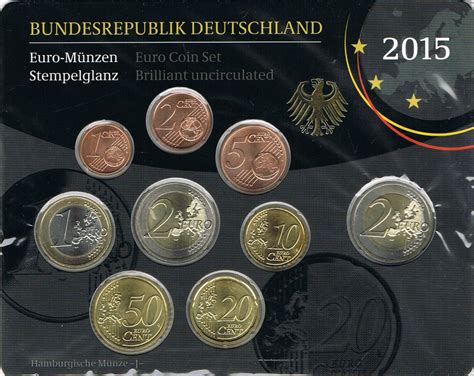 Germany Euro Coinset 2015 J Hamburg Mint Euro Coinstv The Online Eurocoins Catalogue