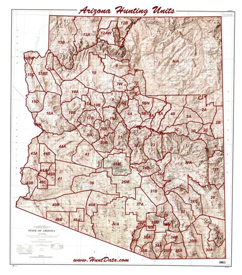 Arizona Unit Map Pdf Maps 2015 By Huntdata Llc Avenza Maps