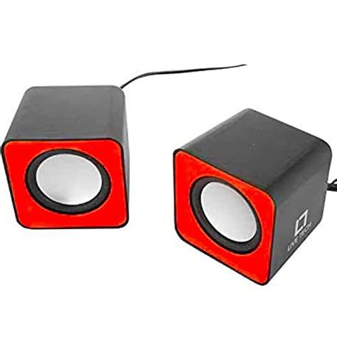 Live Tech Sp 02 Laptop Speaker Red And Black Usb Speakers Laptop