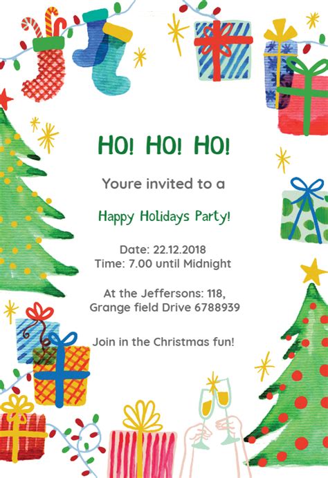 Free Printable Christmas Party Invitations For Adults Printable Templates