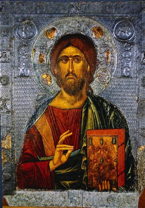 Icon Painting Of Jesus Christ As Pantocrator St Nektarios Orthodox