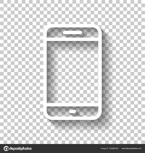 간단한 휴대폰 아이콘입니다 개요입니다 그림자와 아이콘 — 스톡 벡터 © Fokaspokas 232866180