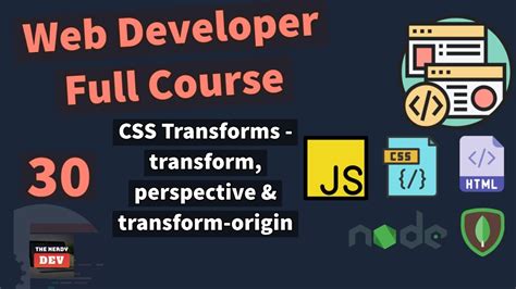 Web Developer Full Course Css Transforms Transform Perspective