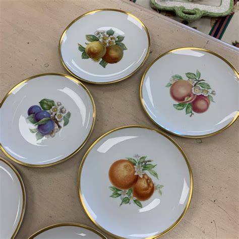 Vintage Hutschenreuther Fruit And Flower Salad Plates Set Of 8 Chairish