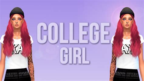 The Sims 4 Create A Sim Back To School College Girl Youtube