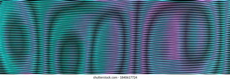 Calm Psychedelic Linear Background Optical Illusion Stock Vector