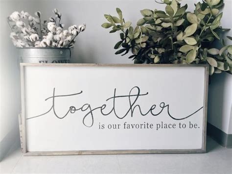 Together Is Our Favourite Place Farmhouse Style Wood