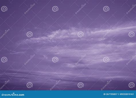 Purple Lilac Color Toned Sky With Clouds Sunset Elegant Background