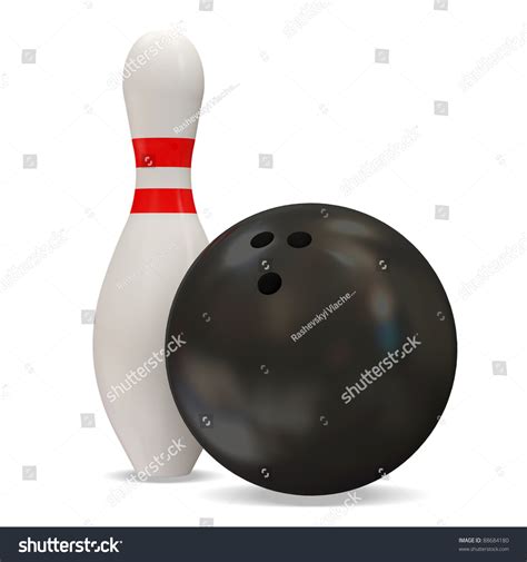 3d Bowling Ball And Pin On White Background Stock Photo 88684180
