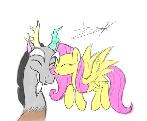 Fluttershy And Discord By Xeirla On Deviantart