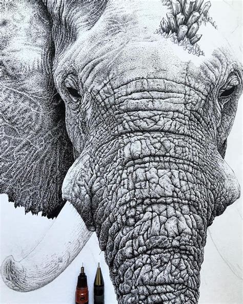 Stunning Stippling Art Composed Of Millions Of Tiny Hand Drawn Dots