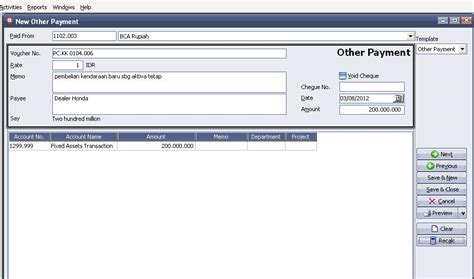 Aktiva tetap berwujud (tangible fixed assets). Pembelian Aktiva Tetap Secara Tunai melalui Other Payment ...