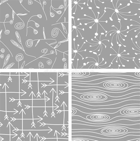 Set Of Seamless Patterns Backgrounds Vector Stock Vector
