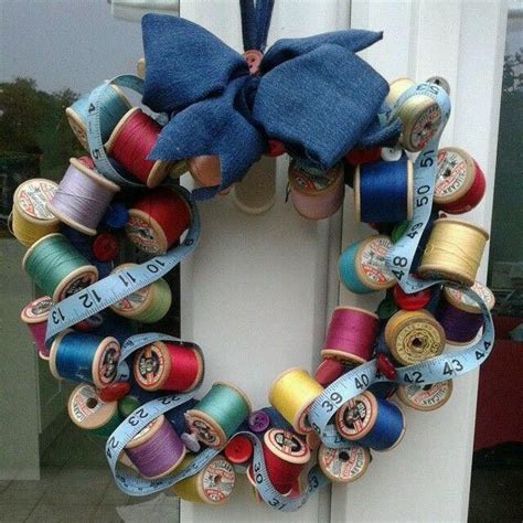 Sewing Wreath Spool Crafts