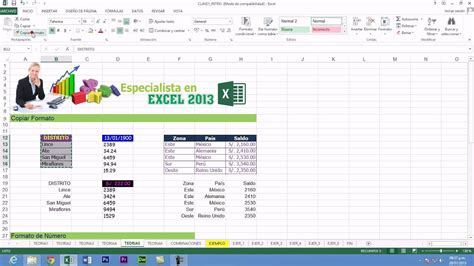 Tutorial De Excel 2013 Copiar Formato Youtube