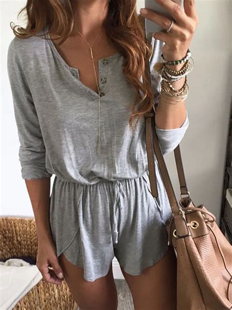 Cute Romper Women Sexy V Neck Long Sleeve Casual Playsuit 2017 Fashion Ruffle Ladies Autumn