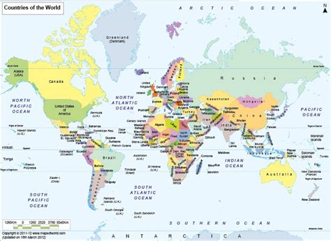 Paloreadro Map Of World Countries Outline