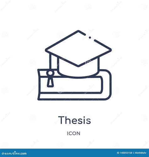 Thesis Vector Icon On White Background Flat Vector Thesis Icon Symbol
