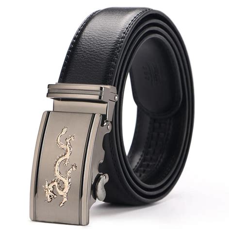 Fashion Designer Automatic Buckle Leather Belts For Dress Men Luxury