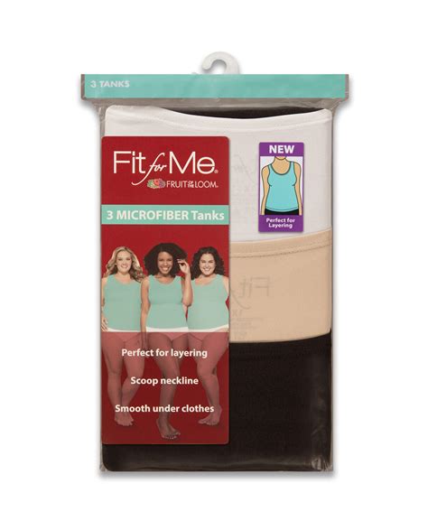 Fit For Me By Fruit Of The Loom Womens Assorted Microfiber Tank 3