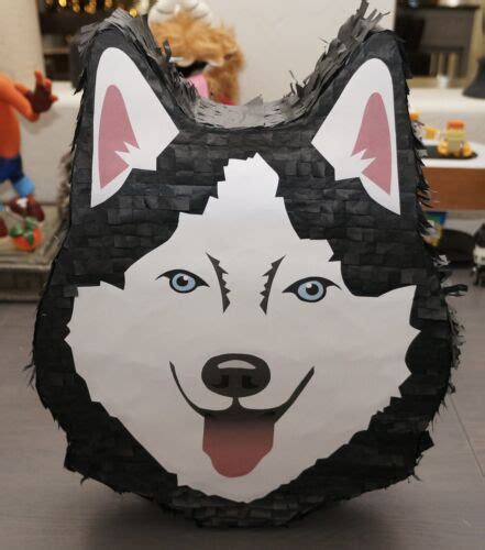 Siberian Husky Dog Wolf Pomsky Hand Made 17” Piñata Birthday Party