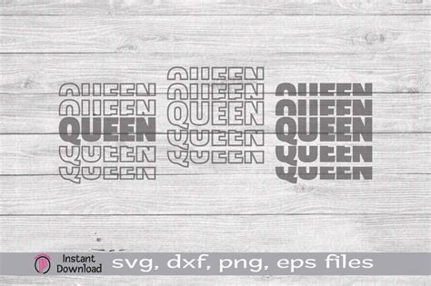 Queen Stacked Svg Queen T Stacked Queen Cut File Queen Etsy