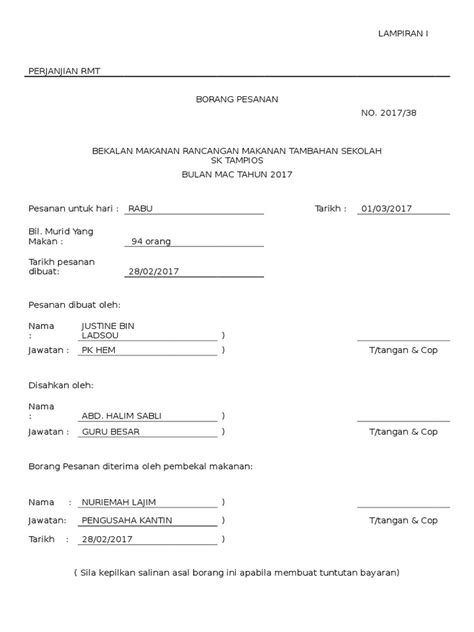 Berikut adalah borang permohonan aadk di kerjakosong.co. Borang Pesanan Rmt Mac 2017
