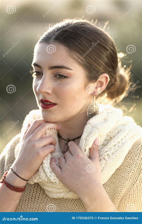 Close Up Of 18 Year Old Spanish Girl Stock Image Image Of Posing Person 170336375