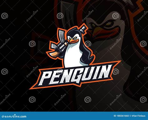 Penguin Gaming Mascot Logo Team Stock Image 189881833