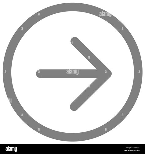 Grey Arrow Pointing Right Direction Symbol Grey Directional Arrow Sign
