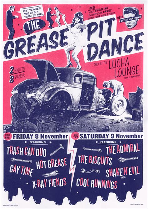 Grease Pit Dance Poster Luke Wood