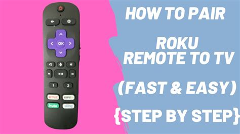 How To Pair Roku Remote To Tv Fast And Easy Youtube