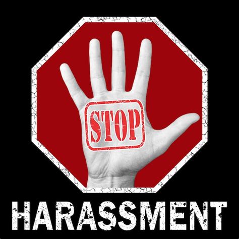 Premium Photo Stop Harassment Conceptual Illustration Open Hand With The Text Stop Harassment