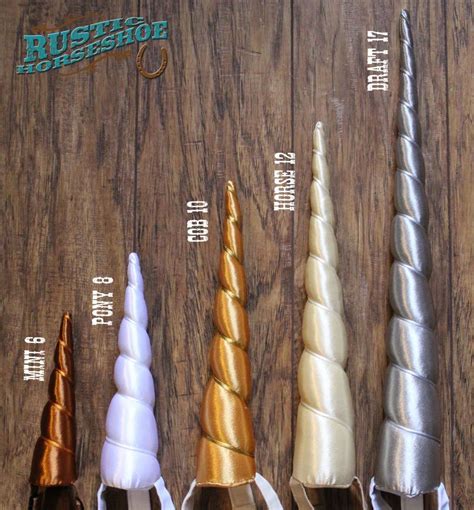 The unicorn horn and ears are glitter on the front in your color. Unicorn Horn Accessory for Live Horse Includes 5 Sizes ...