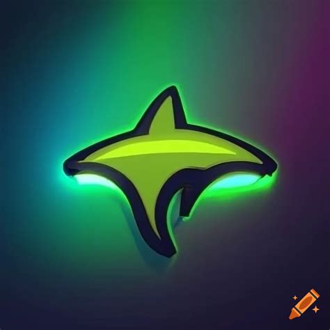 Cyberpunk Electric Gaming Shark Logo