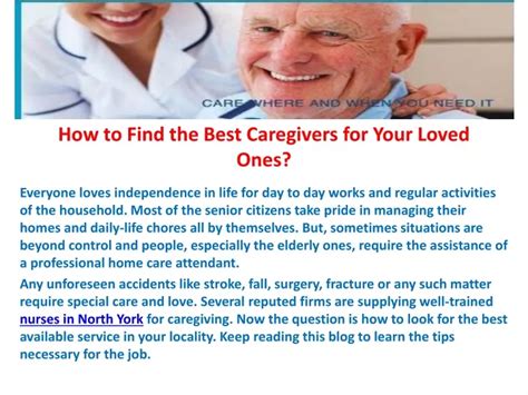 Ppt How To Find The Best Caregivers For Your Loved Ones Powerpoint